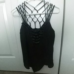 Black beaded detail top